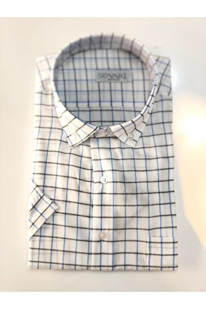 SÜVARİ Classics Pamuklu Kısa Kol Yazlık Bol Rahat Kesim Cepli Gömlek