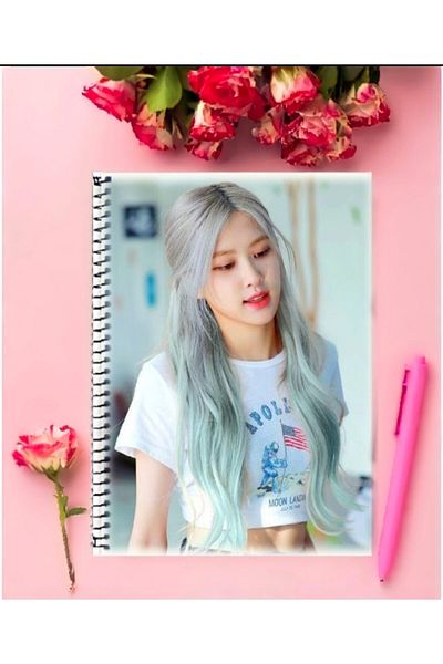 animeandyourworld Black Pink Notebook 1 Piece Special Design A4 Size Wired Striped Notebook 21*29 Cm