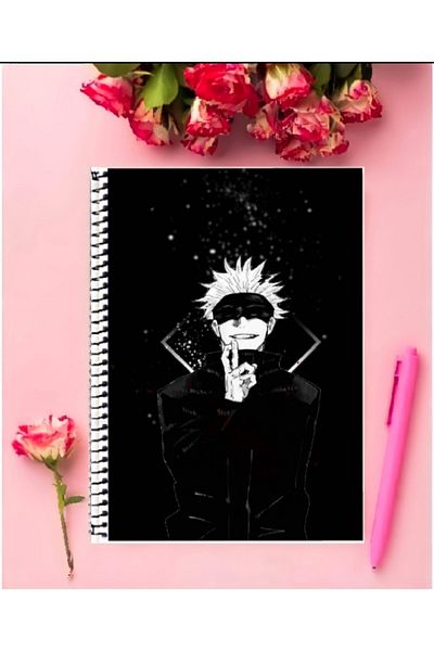 animeandyourworld Jujutsu Kaisen Anime Notebook 1 Piece Special Design A4 Size 21*29 Cm Wired Striped