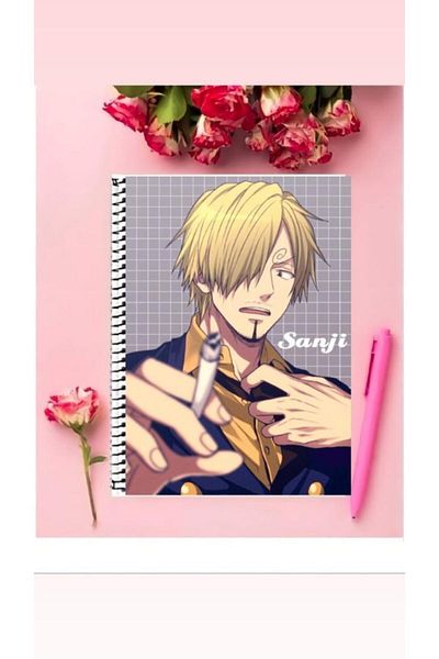animeandyourworld Sanji Anime Notebook 1 Piece Special Design A4 Size Wired Checkered Notebook 21*29 Cm