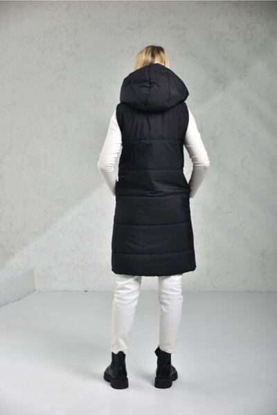 modasindoma Жіночий надувний жилет з капюшоном