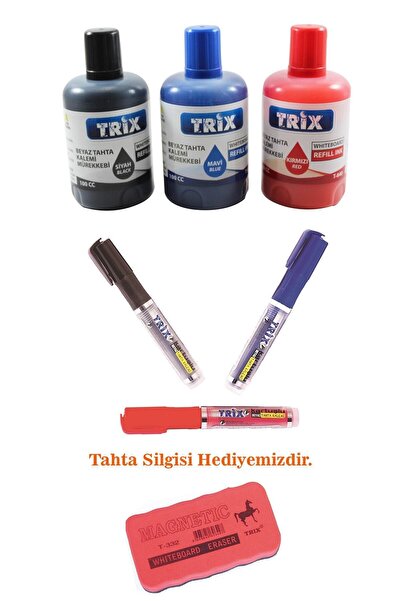 TRİX Tahta Kalemi Ve Tahta Kalem Mürekkebi Seti (tahta Silgisi Hediyeli ) tkm