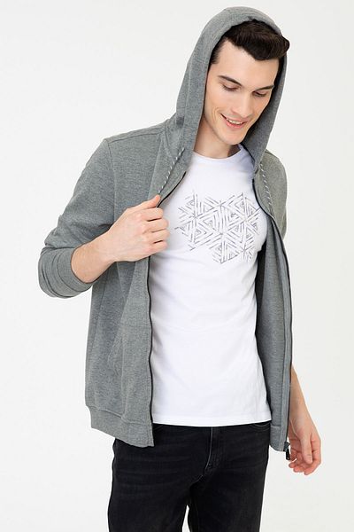 Pierre Cardin Ανδρικό φούτερ - Grey Melange, G021SZ082.000.1385203 Μοντέλο
