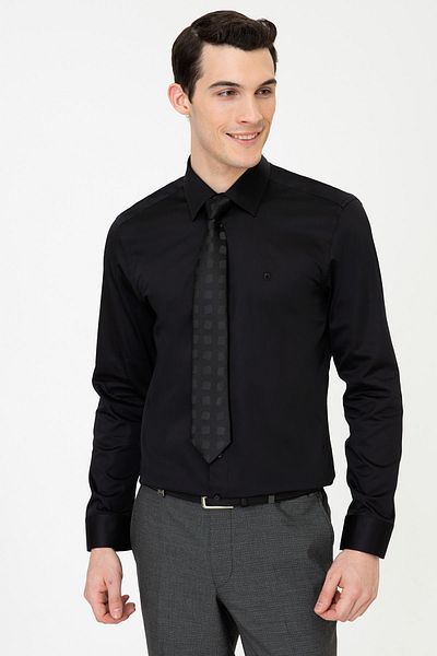 Pierre Cardin Черна мъжка риза G021SZ004.000.1324361