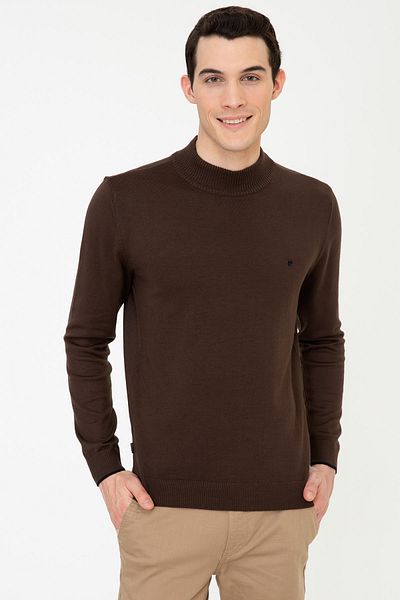 Pierre Cardin Καφέ ανδρικό πουλόβερ G021SZ0TK.000.1388582