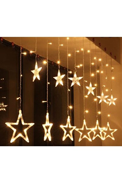 AUSVAR Yıldız Perde Led 12 Sarkıt 138 Ledli Günışığı 8 Fonksiyonlu