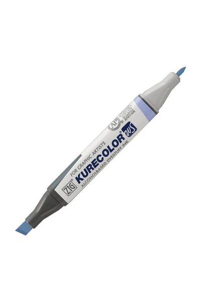 Zig Zıg Kurecolor Twin S Marker Kc3000 Double Ended Graphic Marker No:350 Ice Blue
