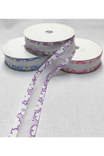 ATMACA TUHAFİYE 3 метри декоративної стрічки з рожевим квітковим візерунком -...