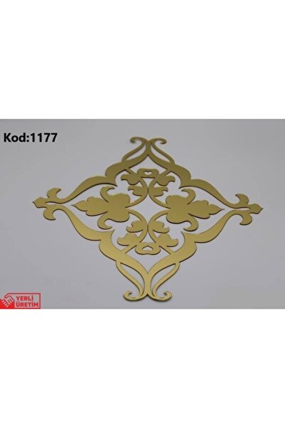 Kurtulan Lazer Tasarım Dekoratif Aynalı Gold Pleksi Mobilya Dolap Süsü 25x25