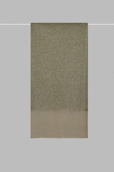 ARMANDA Evening Dress Shawl with Stone Edge Beige Dore