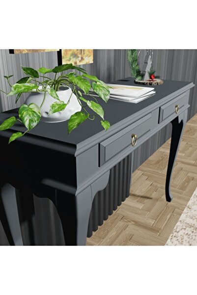 ROYS AHŞAP 100 Cm Antrasit Gri Çekmeceli Petek Üstü Yüksek Dresuar