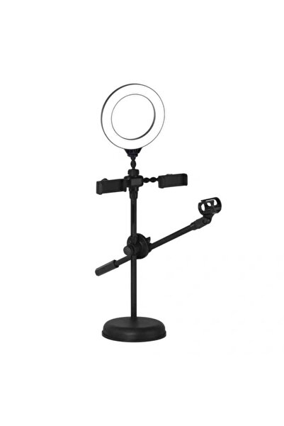 Fuchsia Dual Small Light Işıklı Telefon Tutucu 9cm Ring Light