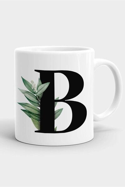 hediyetrendim Cană albă cu litera B