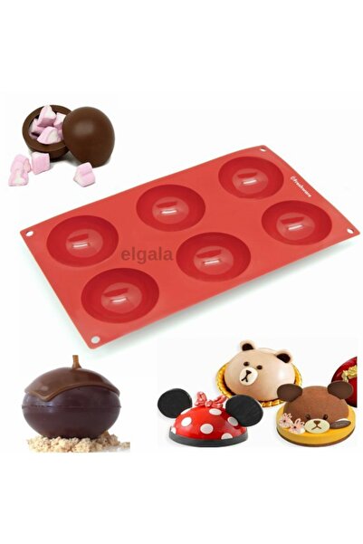 ELGALA قالب الكيك نصف الكرة سيليكون الشوكولاته، قالب الصابون