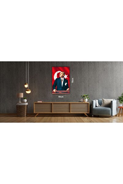 EseReklam Teksframe Lightbox Işıklı Atatürk Portresi 50x70cm