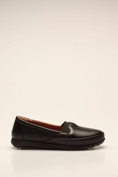 ROVIGO Black Skin Women's Comfort Shoes
