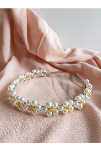 CSR AKSESUAR Cam Incilerle Yapılmış Papatya Taç