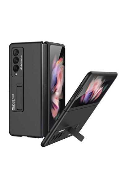 Nezih Case Samsung Galaxy Z Fold 3 Uyumlu Standlı Koruyucu Manyetik Z-stand K...