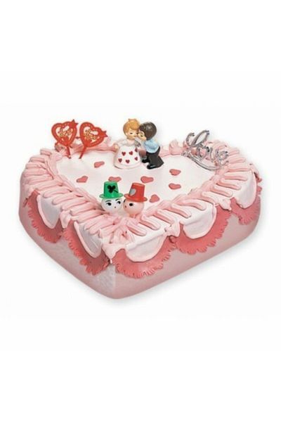 ELGALA Valentine's Day Cake Decoration Toy Set 6 Pieces