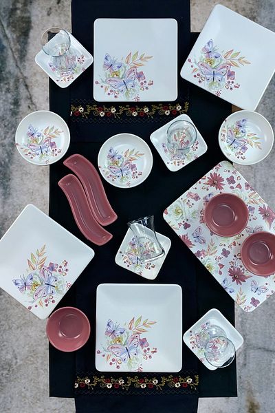 Keramika Spring Breakfast Set 21 Pieces for 4 People