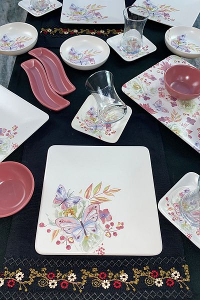 Keramika Spring Breakfast Set 21 Pieces for 4 People
