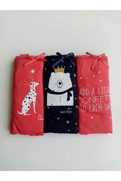 Koza - Chiloți din 3 piese din bumbac pentru femei (pachet economic de 3)