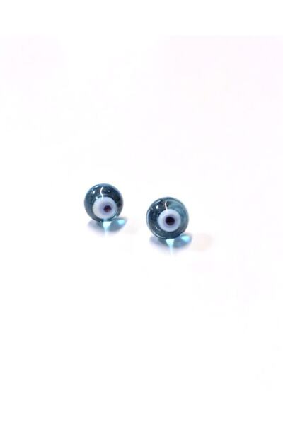 Alevde Cam Atölyesi Nazar Boncuğu Küpe Murano Cam Mavi