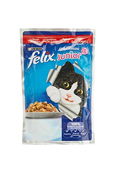 FELIX Marka: Felix Sığır Etli Yavru Kedi Konservesi, 100 Gr Kategori: Kedi Kumu