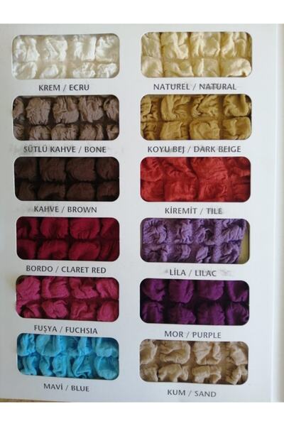 elgeyar Beige Colored Wrapped Sofa - Sofa Bed Cover, Stretch Cotton, Neck Wrapped Single