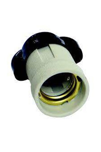 Emeksan 5'li Paket E27 Porselen Yağmur Duy(siyah Şapkalı)