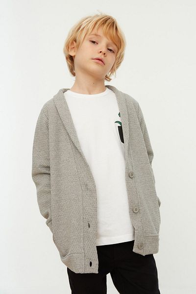 TRENDYOLKIDS Cardigan - Gray - Regular fit