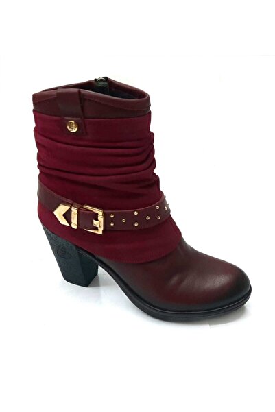 Venüs Diladays Kadın Bordo Hakiki Deri Bot&bootie
