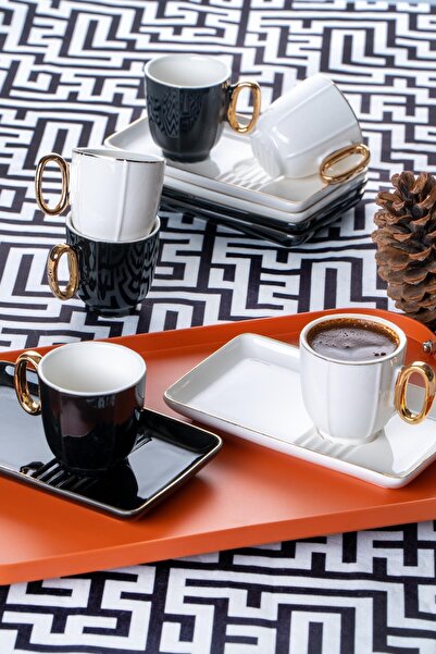 ACAR طقم فناجين قهوة بورسلين مكون من 6 قطع من سافانا