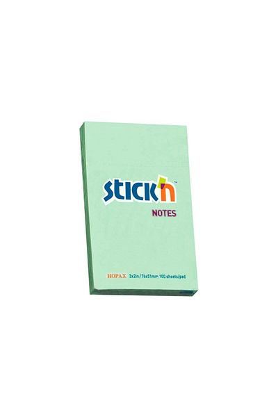 Gıpta Stickn 76x51 Pastel Green Adhesive Note Paper 100 Sheets