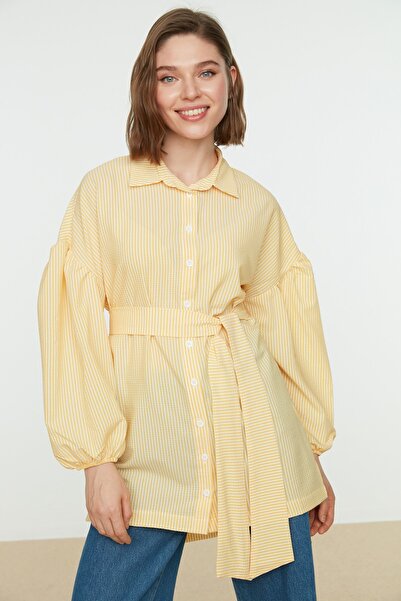 Trendyol Modest Hemde - Gelb - Relaxed Fit