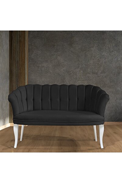 Armens Life Papatya Cafe Otel Balkon Çay Seti Ikili Koltuk Beyaz Ahşap Ayak Füme