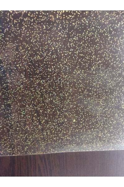 Neşe Grosime 0,22 Mm - Față de masă PVC strălucitoare, podea transparentă de culoare aurie