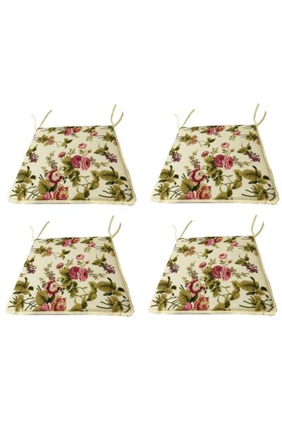 Vip Home Concept Chair Cushion Eco 4 Pieces Laced Garden Cushion