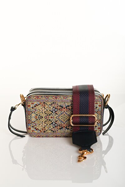 MOTTİF İSTANBUL Dokuma Deri Detaylı Kadın Omuz Çapraz Çanta Mottif Istanbul Otantik 1070