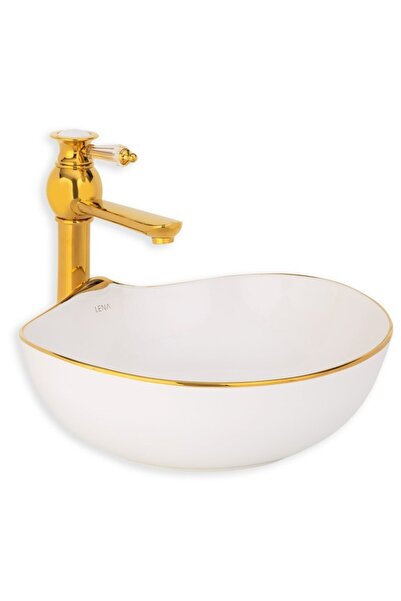 LENA Eva Banyo E-4010a Tezgah Üstü Porselen Lavabo