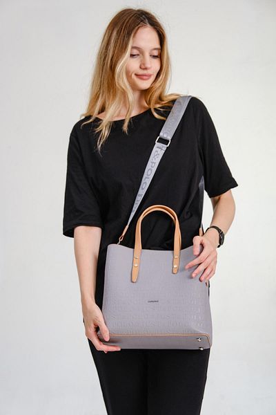 Just Polo Women's Embossed Embossed Printed Three-Compartment Vegan Shoulder and Hand Bag