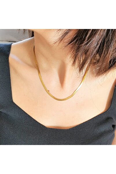 MAZEN Yellow Steel Chain Necklace - Italian Color