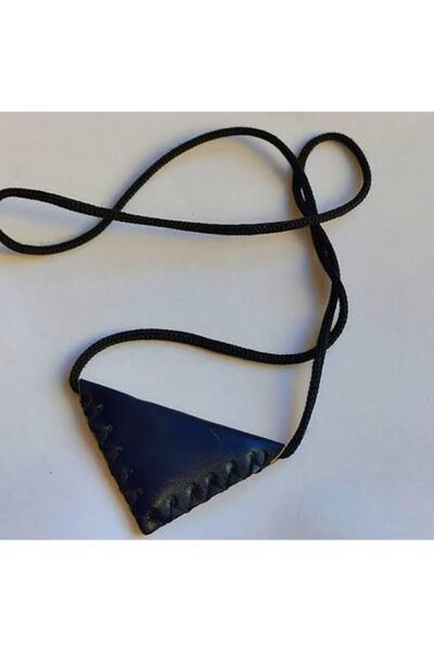 Mevlana Gümüş Deri Üçgen Cevşen Duası Kolyesi