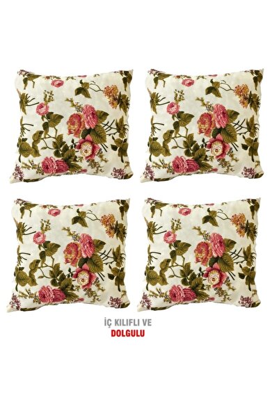 Vip Home Concept Husă de pernă Husă de pernă Vip 4 bucăți-43x43 cm (trandafir...