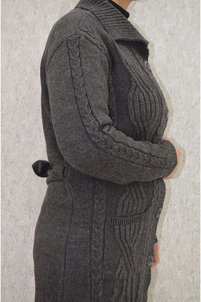 Fresh&Moda Women's Smoked Buttoned Cardigan