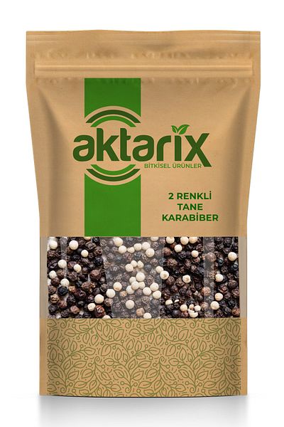 aktarix 50 Gr 2 Colored Mixed Grain Black Pepper ( White - Black )