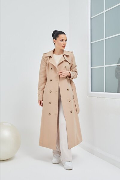 Wazze Kemeri Dikiş Detaylı Trençkot