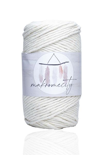 Makromecity Premium Tearable Macrame Floss 3mm Single Twist Makrame Tearable Hobby Floss Σετ 2 τεμαχίων 2 τεμαχίων εκρού