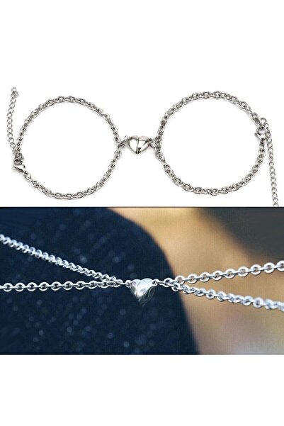 DGN Shoping Mıknatıslı Birleşen Kalpler Arkadaş Sevgili Kolyesi