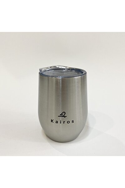 Kairos Coffee Termos Kupa 0.33lt Paslanmaz Çelik Şeffaf Kapak